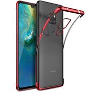 TPU Hülle für Huawei Mate 20 Case Silikon Cover Transparent mit Farbrand Handyhülle