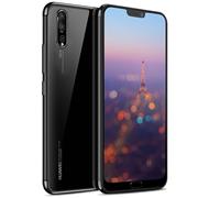TPU Hülle für Huawei P20 Pro Case Silikon Cover Transparent mit Farbrand Handyhülle