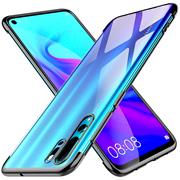 TPU Hülle für Huawei P30 Pro Case Silikon Cover Transparent mit Farbrand Handyhülle