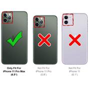 TPU Hülle für Apple iPhone 11 Pro Max Case Silikon Cover Transparent mit Farbrand Handyhülle