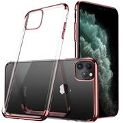 TPU Hülle für Apple iPhone 11 Pro Case Silikon Cover Transparent mit Farbrand Handyhülle