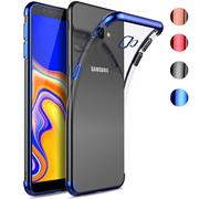 TPU Hülle für Samsung Galaxy A3 2017 Case Silikon Cover Transparent mit Farbrand Handyhülle