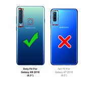 TPU Hülle für Samsung Galaxy A9 2018 Case Silikon Cover Transparent mit Farbrand Handyhülle