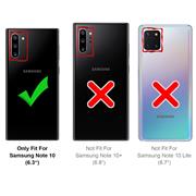TPU Hülle für Samsung Galaxy Note 10 Case Silikon Cover Transparent mit Farbrand Handyhülle