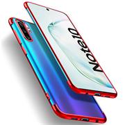 TPU Hülle für Samsung Galaxy Note 10 Case Silikon Cover Transparent mit Farbrand Handyhülle