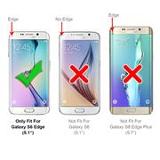 TPU Hülle für Samsung Galaxy S6 Edge Case Silikon Cover Transparent mit Farbrand Handyhülle