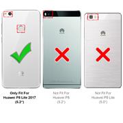 Schutzhülle für Huawei P8 Lite 2017 Hülle Transparent Slim Cover Clear Case