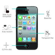 Panzerglas für Apple iPhone 4 / 4S Glas Folie Displayschutz Schutzfolie