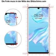 Fullscreen 2x Panzerfolie für Huawei P30 Folie Displayschutz Schutzfolie Schocksicher