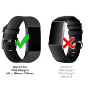Sport Armband Gr. L für Fitbit Charge 2 Ersatzarmband Fitness Silikon Band Ersatzband