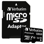 Verbatim Premium 128 GB Micro SD SDXC Speicherkarte + Adapter Class 10 Card Karte