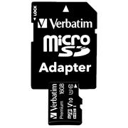 Verbatim Premium 16 GB Micro SD SDHC Speicherkarte + Adapter Class 10 Card Karte