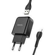 Hoco N2 USB Ladegerät + Lightning Lade Kabel Single Netzteil mit 2.0A Reise Ladestecker