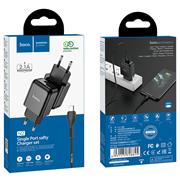 Hoco N2 USB Ladegerät + Micro USB Lade Kabel Single Netzteil mit 2.0A Reise Ladestecker