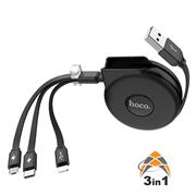 Hoco U50 3in1 Ladekabel 1m Lightning | Micro-USB | USB-C Kabel Mehrfach Stecker