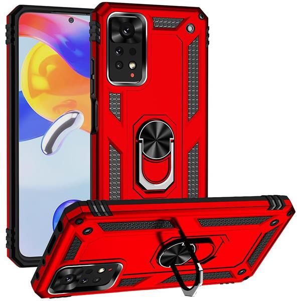 Panzerhülle Für Xiaomi Redmi Note 8 – Stoßfest, Mit Ständer, Grün, Komplette Schutzhülle Mit Bumper