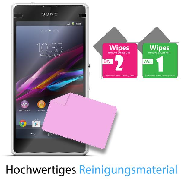 Panzerfolie Sony Xperia Z1 Compact Schutzglas Glasfolie