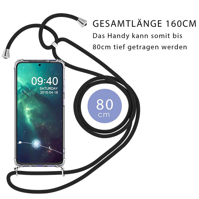 Handykette für iPhone XS Max Case zum umhängen Schutzhülle Kordel Handy Hülle, Halsband Blau