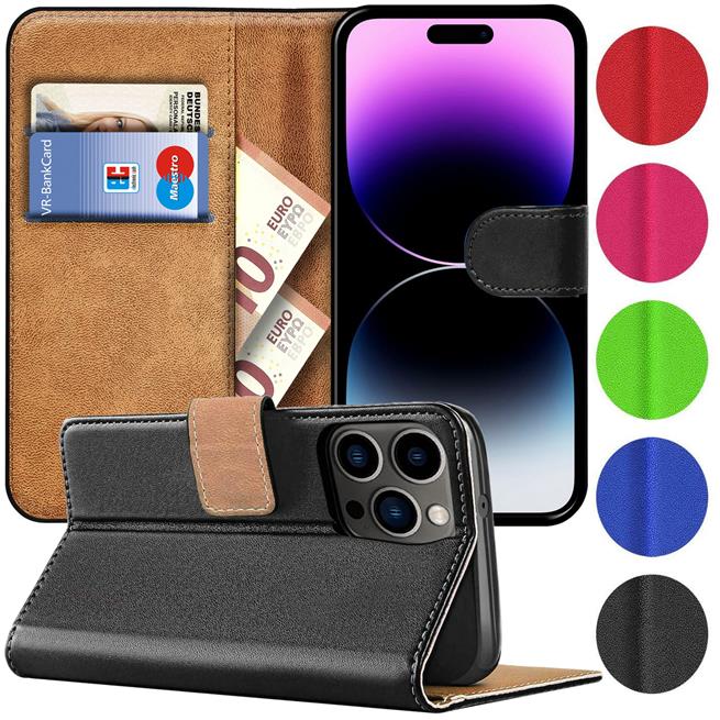 Silikon Handyhülle für Apple iPhone 14 Pro Max Hülle mit Kartenfach Slim  Wallet Case