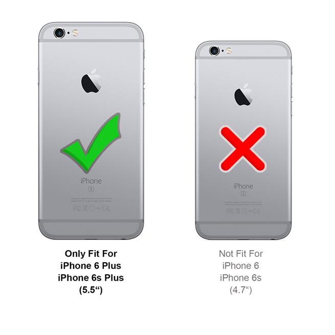 Basic Handyhülle für Apple iPhone 6 Plus / 6S Plus Hülle Book Case klappbare Schutzhülle