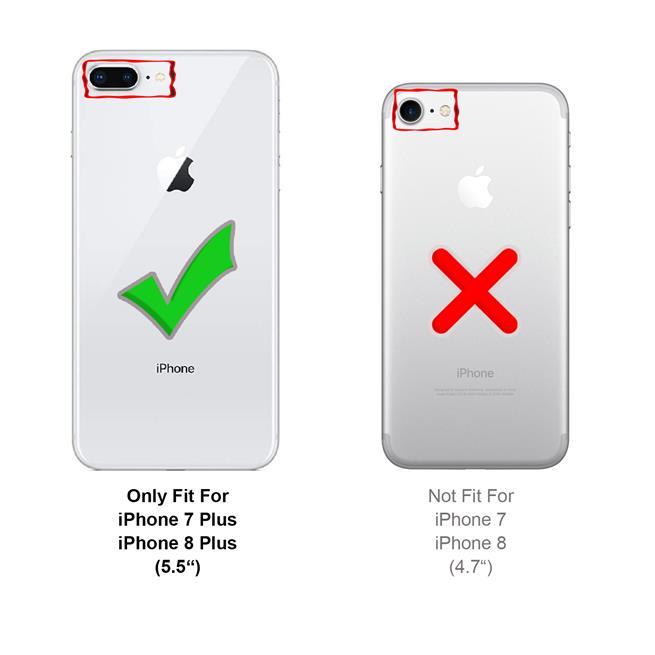 Basic Handyhülle für Apple iPhone 7 Plus / 8 Plus Hülle Book Case klappbare Schutzhülle