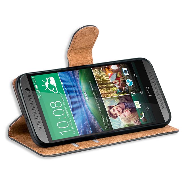 Basic Handyhülle für HTC One M9 Hülle Book Case klappbare Schutzhülle
