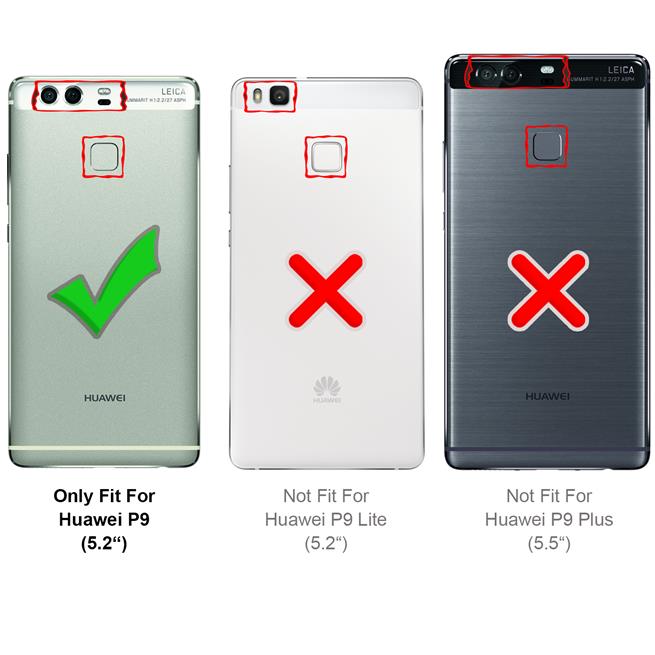 Basic Handyhülle für Huawei P9 Hülle Book Case klappbare Schutzhülle