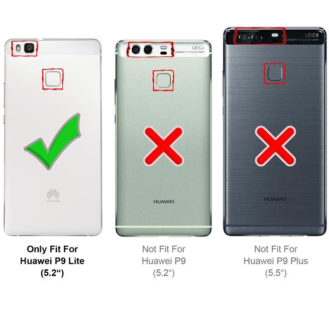 Basic Handyhülle für Huawei P9 Lite Hülle Book Case klappbare Schutzhülle