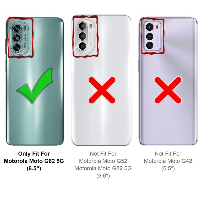 Basic Handyhülle für Motorola Moto G62 5G Hülle Book Case klappbare Schutzhülle