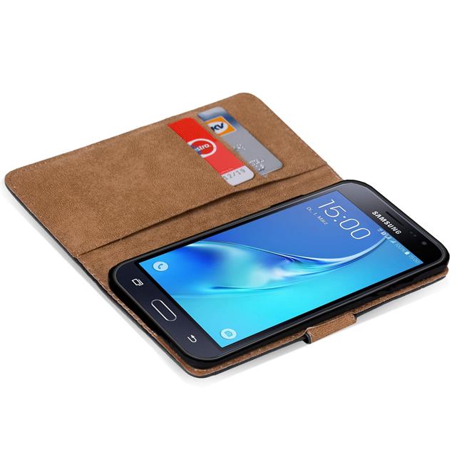 Basic Bookcase Hülle für Samsung Galaxy J3 2016 Case klappbare Schutzhülle