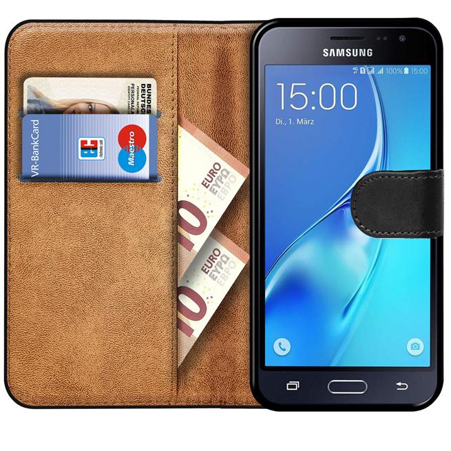 Basic Bookcase Hülle für Samsung Galaxy J7 2016 Case klappbare Schutzhülle