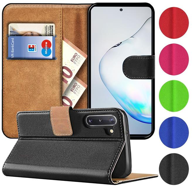 Basic Bookcase Hülle für Samsung Galaxy Note 10 Case klappbare Schutzhülle Basic Bookcase Hülle für Samsung Galaxy Note 10 Case klappbare Schutzhülle