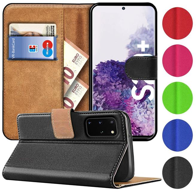 Basic Bookcase Hülle für Samsung Galaxy S20 Plus Case klappbare Schutzhülle Basic Bookcase Hülle für Samsung Galaxy S20 Plus Case klappbare Schutzhülle