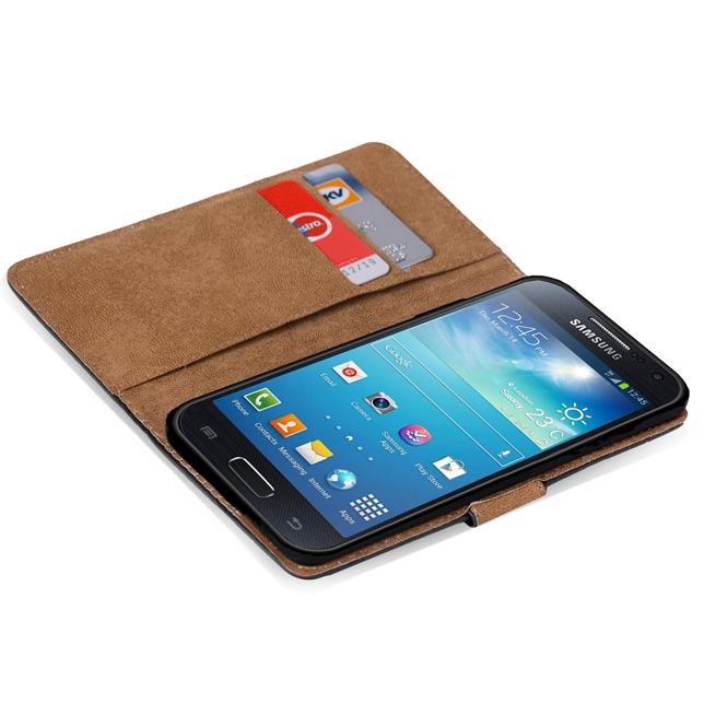 Basic Bookcase Hülle für Samsung Galaxy S4 Mini Case klappbare Schutzhülle