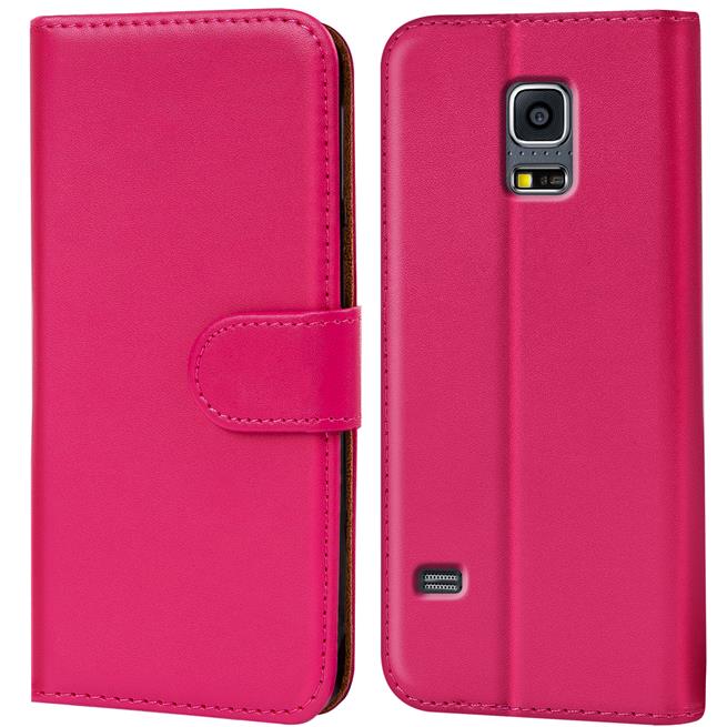 Basic Bookcase Hülle für Samsung Galaxy S5 Mini Case klappbare Schutzhülle