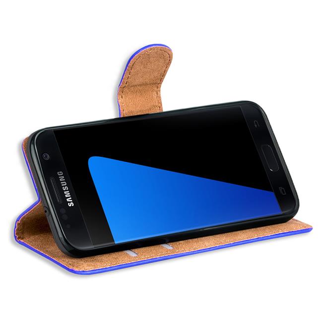 Basic Bookcase Hülle für Samsung Galaxy S7 Case klappbare Schutzhülle