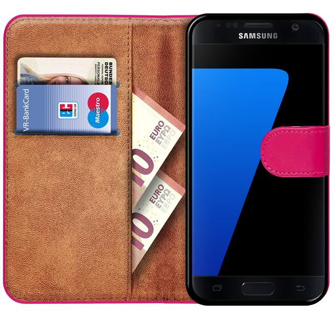 Basic Bookcase Hülle für Samsung Galaxy S7 Edge Case klappbare Schutzhülle