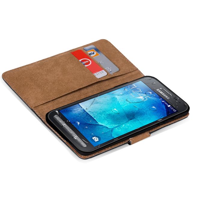 Basic Bookcase Hülle für Samsung Galaxy Xcover 3 klappbares Etui