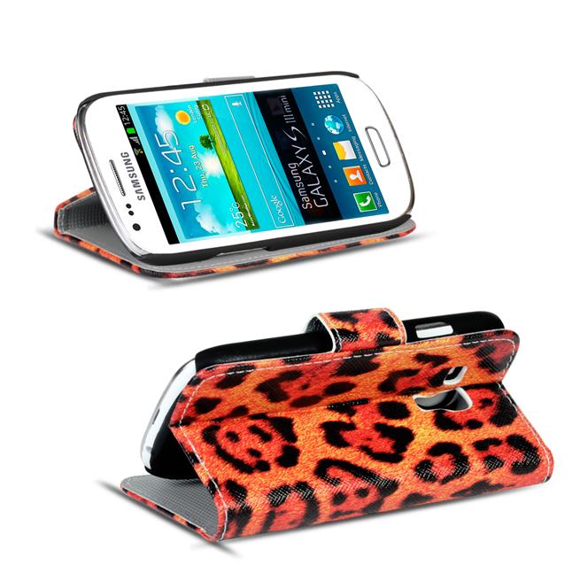 Motiv Klapphülle für Samsung Galaxy S3 Mini buntes Wallet Schutzhülle