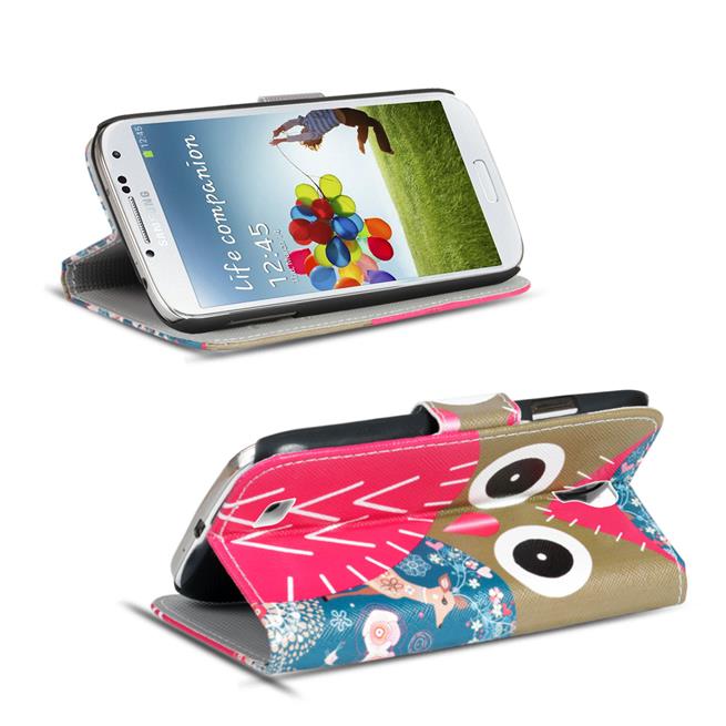 Motiv Klapphülle für Samsung Galaxy S4 Mini buntes Wallet Schutzhülle