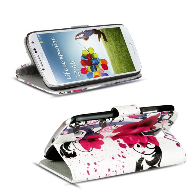 Motiv Klapphülle für Samsung Galaxy S4 buntes Wallet Schutzhülle