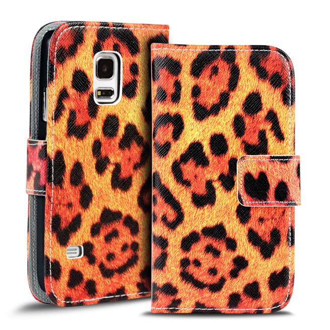 Motiv Klapphülle für Samsung Galaxy S5 Mini buntes Wallet Schutzhülle
