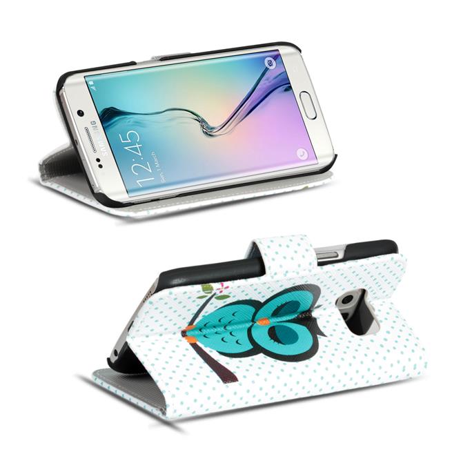 Motiv Klapphülle für Samsung Galaxy S6 Edge buntes Wallet Schutzhülle