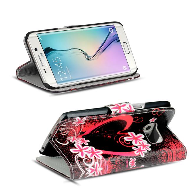 Motiv Klapphülle für Samsung Galaxy S6 buntes Wallet Schutzhülle