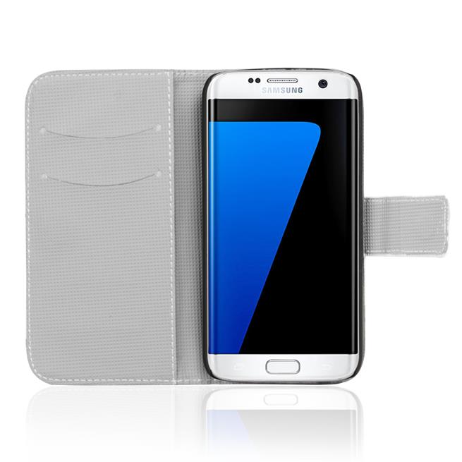 Motiv Klapphülle für Samsung Galaxy S7 Edge buntes Wallet Schutzhülle