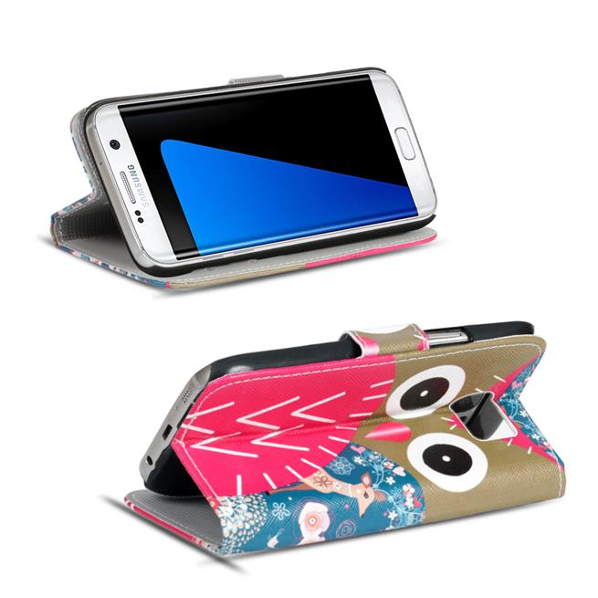 Motiv Klapphülle für Samsung Galaxy S7 buntes Wallet Schutzhülle