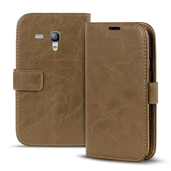 Retro Tasche für Samsung Galaxy S3 Mini Hülle Wallet Case Handyhülle Vintage Slim Cover