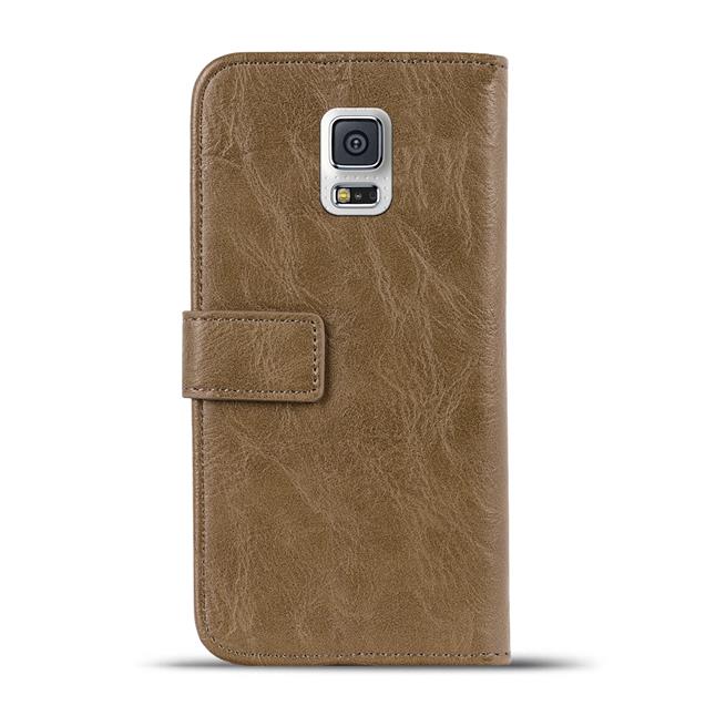 Retro Tasche für Samsung Galaxy S5 Mini Hülle Wallet Case Handyhülle Vintage Slim Cover