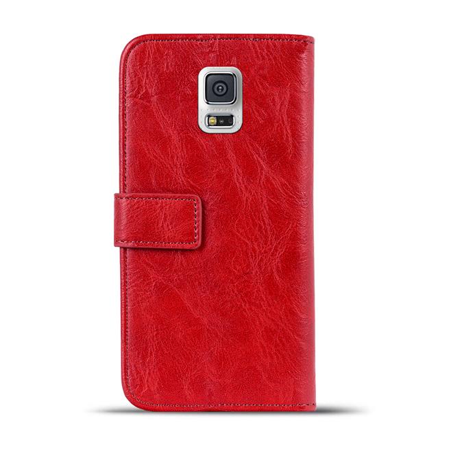 Retro Tasche für Samsung Galaxy S5 Mini Hülle Wallet Case Handyhülle Vintage Slim Cover