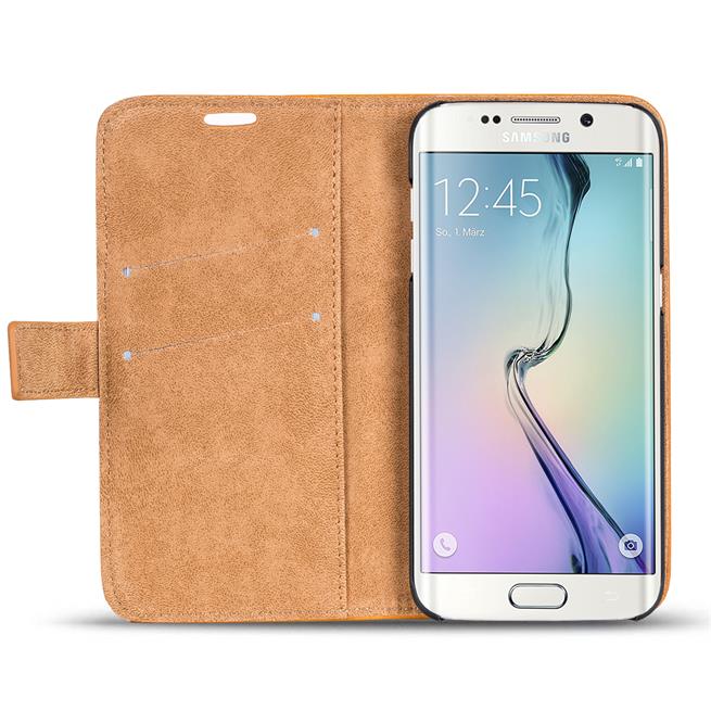 Retro Tasche für Samsung Galaxy S6 Edge Hülle Wallet Case Handyhülle Vintage Slim Cover